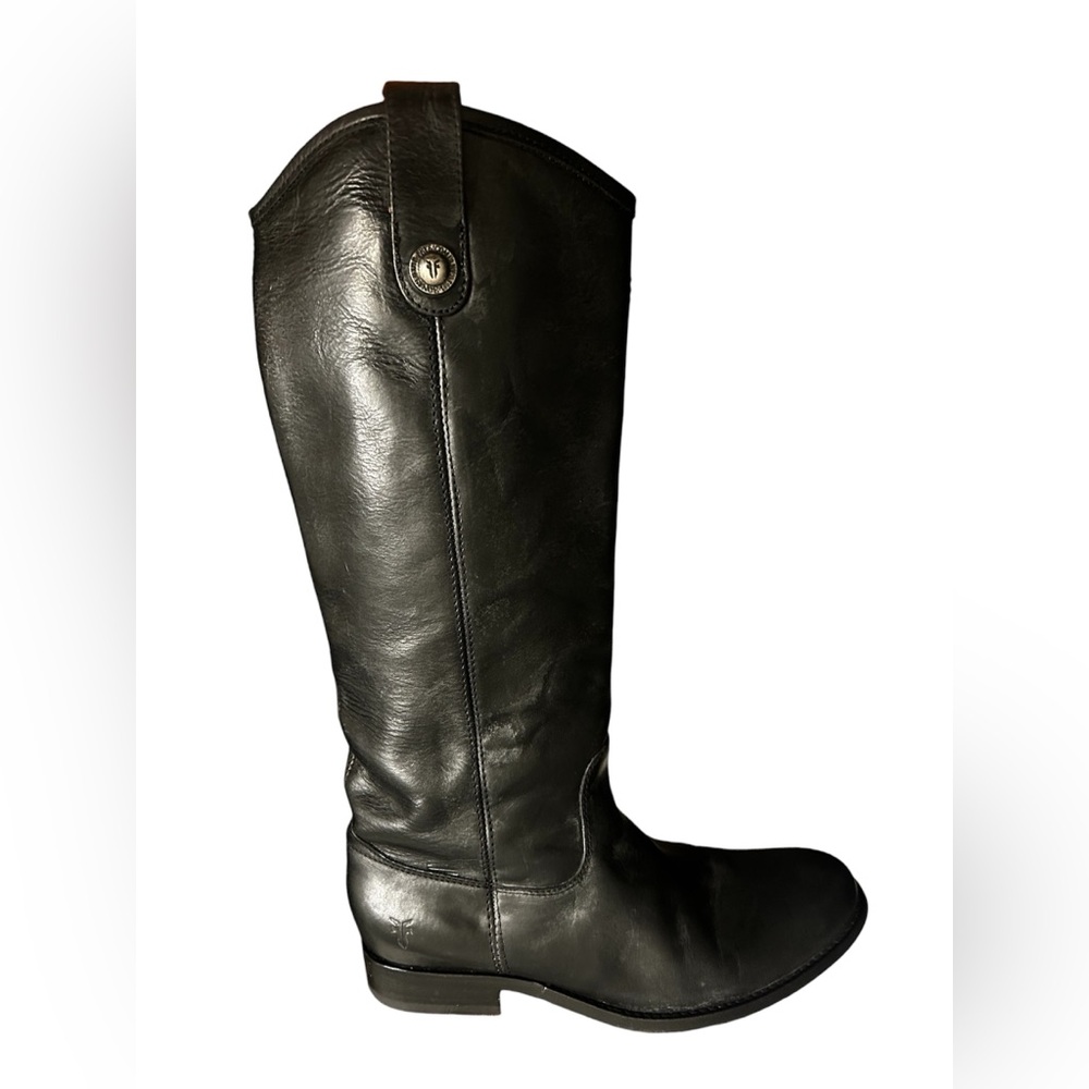 Frye Melissa Button Boot Women’s Black Leather Riding Boots - 7.5 B - Picture 7 of 16